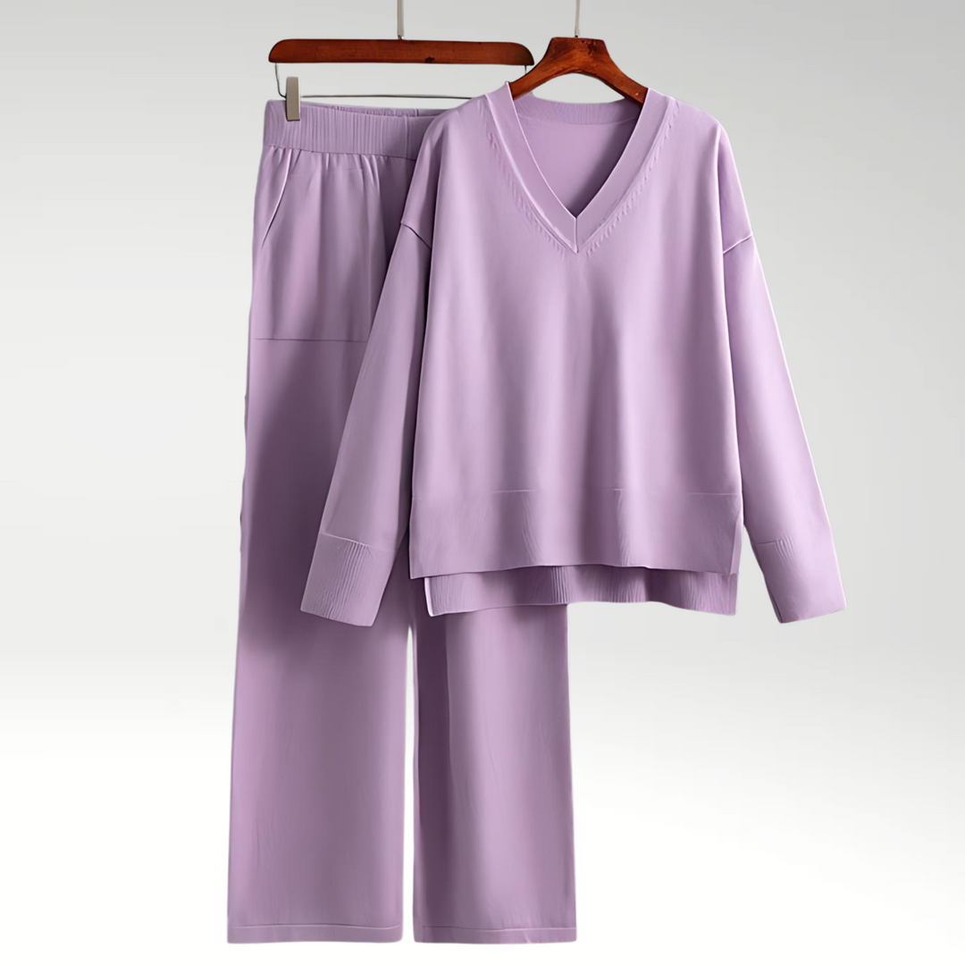 Varel | Completo di lusso a due pezzi con scollo a V