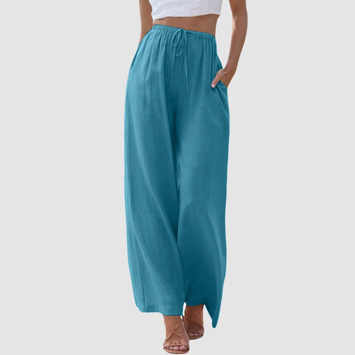 Varel | Pantaloni a vita alta con gamba larga